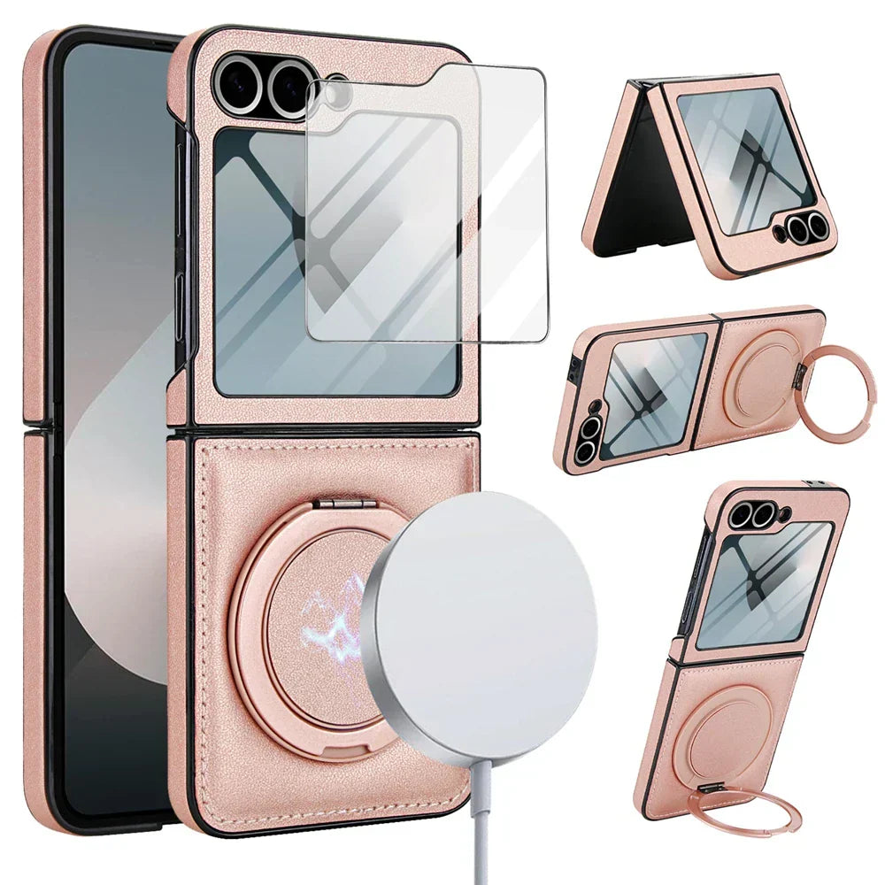 MagSafe Leather Ring Case with Screen Protector