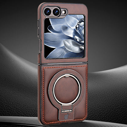 Luxury Leather Magnetic Ring Case
