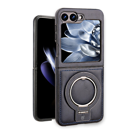 Luxury Leather Magnetic Ring Case